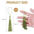 thumbnail image 2 of Uxcell 100 piezas de flecos, 13 cm (5 pulgadas) de flecos de nylon para marcadores con nudo apretado para decoración interior, graduación, marcador, manualidades, fabricación de joyas, verde militar, 2 of 6