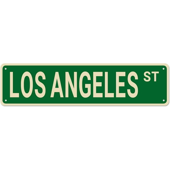 Los Angeles Street Signs, Los Angeles Decor Los Angeles Sign Los Angeles Gift, Wall Decor for HomeDrivewayMan CaveBar, Quality Metal Signs 16x4 Inch