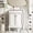 White + Ceramic + Solid Wood+MDF + Solid Wood+MDF+1, variant on YANGXUN 24 Inch Bathroom Vanity with Top Sink 2 Tier Modern Storage Cabinet White Single Bowl Washing Basin Set Large Shelves