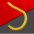 thumbnail image 2 of HOOUN Bracelet Dragon Homme 24K BAHT Thaïlandais Or Jaune GP 8.2 Pouces 30g, 2 of 5