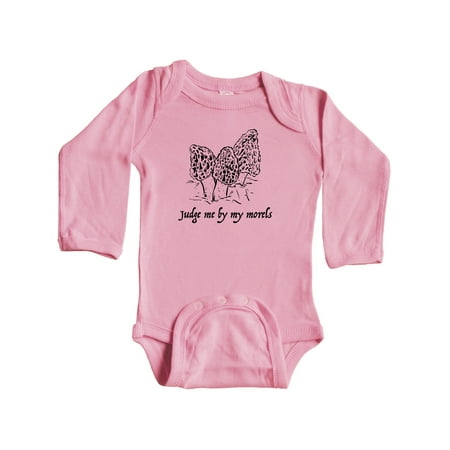 

Inktastic Judge me by my Morels with Morel Mushrooms Gift Baby Boy or Baby Girl Long Sleeve Bodysuit