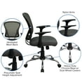 thumbnail image 6 of Flash Furniture Mid-Back Dark Gray Mesh Swivel Task Office Chair with Chrome Base and Arms, 6 of 13