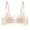 Beige., variant on HBGVBA Women's Wireless Bras Crewneck Thin Strap Seamless Solid Color Full Coveraged Comfortable Bra