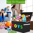thumbnail image 5 of VICTORICH Large Child Collapsible Toy Storage Fabric 32 gal Kids Room Toy Chests, with 1x Extra Large Toy Storage Box with Lid, Black, 5 of 9
