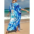 thumbnail image 6 of DAKIMOE Women's Tie-Dye Caftan Cover-Up Dress, UV Protection, Blue, One Size, 6 of 6