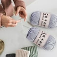 thumbnail image 5 of Crochet Yarn under $5! Xqxayjr 5 Strands Milk Cotton Yarn, DIY Crochet Knitting Thread for Baby Clothes, Soft Acrylic Wool Ball for Handicrafts, 50g 325m Craft Yarn for Dolls, 5 of 6