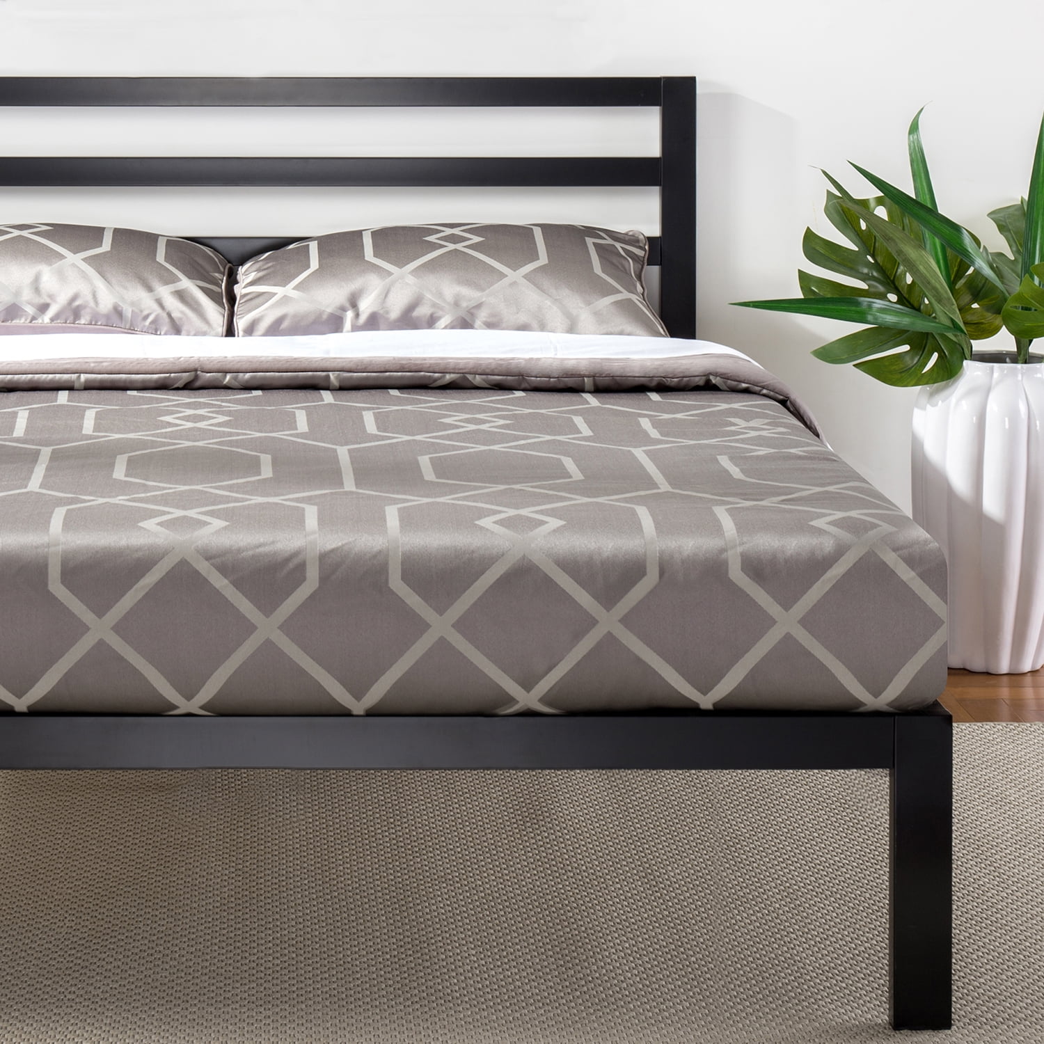 Mainstays Metal Platform Bed With Headboard 841550214437 Ebay Mainstays Metal Platform Bed With Headboard