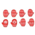 thumbnail image 5 of 200 botones decorativos resistentes a la decoloración, botones de madera duraderos en forma de guante para costura artesanal, color rojo, 5 of 5