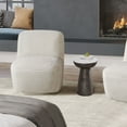 thumbnail image 6 of Jofran Circularity Modern Luxury Marble and Iron 15" Round Pedestal Chairside End Table, 6 of 9
