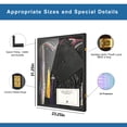 thumbnail image 2 of Large Graduation Shadow Box-3pc - Graduation Gown Display, Wall-Mount Lockable Graduation Display Frame with Acrylic Glass Door for Graduation Keepsakes, Cap and Gown, Dioplma, Large Black, 2 of 7