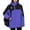 Purple Coats for Winter, variant on XPMWRP Women's Thickened Fleece Hooded Rain Jackets Windproof Full Zip Hiking Jackets Winter Warm Oversized Snowboarding Color Block Coats with Pockets Beige XL