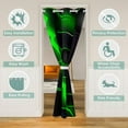 thumbnail image 2 of Green Honeycomb Blackout Curtain 34"W X 80"L,Lightning Beehive Door Drape,Ombre Black Hexagonal Door Curtain For Doorway Privacy,Abstract Geometric Pattern Room Divider Curtain,Closet Door, 2 of 4