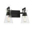 thumbnail image 3 of Lakewood 2-Light Bathroom Vanity Light in Matte Black, 3 of 5