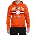 thumbnail image 2 of Wild Bobby City of Cincinnati Baseball Fantasy Fan Sports Unisex Hoodie Sweatshirt, Orange, Large, 2 of 6