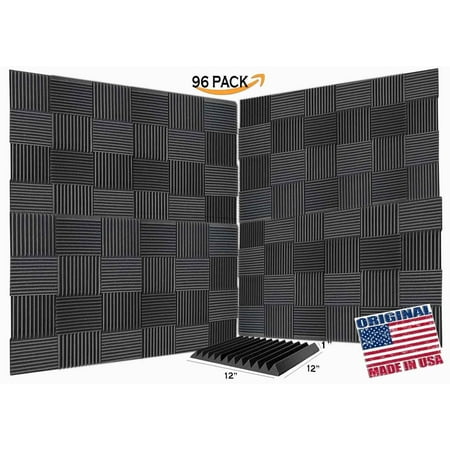 96 Pack Acoustic Panels Studio Soundproofing Foam Wedges 1