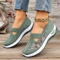 thumbnail image 3 of Orthopedic Walking Shoes for Women 2026 Breathable Soft Non Slip Sneaker Lightweight Arch Support Wide Athletic Slip on Shoes Green Size 8, 3 of 6