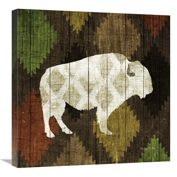 Global Gallery's 'Southwest Lodge Buffalo' By Michael Mullan Stretched Canvas Wall Art
