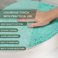 thumbnail image 3 of HOME WEAVERS Waterford Collection Cotton Toilet Lid Cover, 18" x 18", Turquoise, 3 of 9