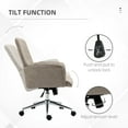 thumbnail image 4 of Vinsetto Microfiber Home Office Chair, Tufted Height Adjustable Computer Desk Chair with Swivel Wheels and Padded Armrests, Light Gray, 4 of 9