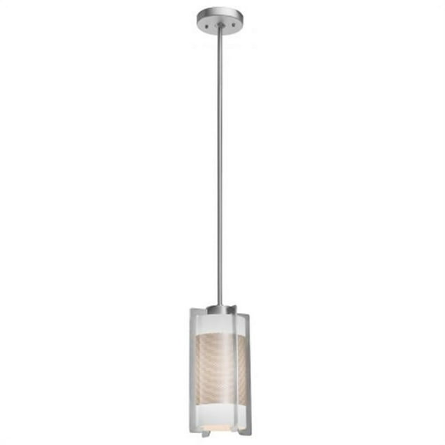 Access Lighting 20738-BS-OPL Iron 1 Light Bowl Pendant - Brushed Steel