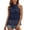 Navy, variant on Women's Blouse Lace Hollow Halter High Neck Sleeveless Pullover Elegant Casual Tank Top
