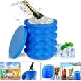 thumbnail image 2 of Exquisite Ice Cube Maker, Portable Ice Making Solution For Outdoor Activities, Large Silicone Ice Bucket With Airtight Lid, Perfect For Camping Trips And Picnics (Space-Saving, 2 of 8