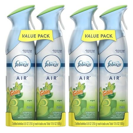 (2 pack) Febreze AIR Effects Air Freshener with Gain Original Scent (4 Total, 17.6 (Best Air Freshener To Kill Weed Smell)