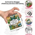 thumbnail image 2 of Stained Glass Mini Coloring Book Spiral Bound for Adult, Pack 6, 3.5” x 3.5” Pocket Size, 40 Coloring Pages Stress & Anxiety Relief, Travel for Women Men, 2 of 4