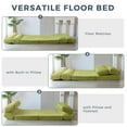 thumbnail image 2 of MAXYOYO Fluffy Soft Bean Bag Sofa Bed,Extra Thick Adult Floor Mattress with Washable Soft Faux Fur Cover,Folding sofa bed for Bedroom Living Room,Green,Full, 2 of 7