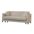 thumbnail image 2 of Ottomanson 90" Convertible Sofa Couch for Living Room, Microfiber Modern Sofa Bed with Storage, Beige, 2 of 5