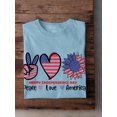 thumbnail image 3 of Peace Love America T-Shirt Men -Image by Shutterstock, Male 5X-Large, 3 of 4