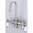 thumbnail image 2 of Water Creation Gooseneck Traditional Solid Brass Tub Faucets - Brushed Nickel, 2 of 2