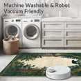 thumbnail image 5 of ODIKA 4'x6' Machine Washable Non-Slip Area Rug, Retreat Circular With Wilderness Scene and Bear Artwork High Traffic Rug, Green, 138353, 5 of 7