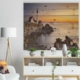 thumbnail image 3 of Designart 'Portland Head Lighthouse Maine' Modern Seascape Print on Natural Pine Wood, 3 of 5
