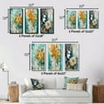 thumbnail image 4 of Designart "Vintage Art Yellow Rose in Blossom" Rose Framed Wall Art Set Of 3 - Blue Traditional Frame Canvas Set For Living Room Decor, 4 of 6