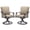 Khaki, variant on MELLCOM Patio Swivel Chair Set of 2, Heavy Duty Outdoor Dining Chairs with Thickened Cushions, Metal Patio Chairs Gentle Rocker for Outside, Garden Lawn & Porch, Backyard, Blue
