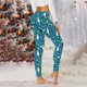 thumbnail image 4 of Puntoco Mujer Navidad Running Impresión Elasticidad Pantalones Entrenamiento Leggings Yoga Pantalones Puntoco Puntoco-1268, 4 of 8