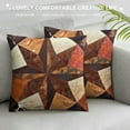 thumbnail image 3 of BCIIG  Western Cowhide Throw Pillow Cover 18x18 Inch,Rustic Texas Star Pillow Cover for Couch,Country Farmhouse Cow Decorative Pillow Cover,Retro Southwestern Cushion Case,Brown, 3 of 5