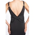 thumbnail image 6 of Homa Bow Back Dress - Women's Satin midi dress with low back and bow trim, 6 of 13