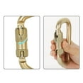 thumbnail image 3 of 45KN Mousqueton Clip Crochet Acier D-Anneau Vis Serrure Roche Mousqueton Clips Extérieur D Escalade Or, 3 of 9