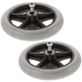 thumbnail image 1 of Phenofice 2Pcs Drive Transport Chair Parts Grey Steel Wheelchair Front Wheels Smooth Function, 1 of 6