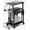 Black With power strip, variant on Computer Tower Stand, 6 Level Height Ajustable PC Tower Stand for Floor, Mobile Rolling CPU Holder Cart for Gaming Office Home,21.34"-28.3", Black