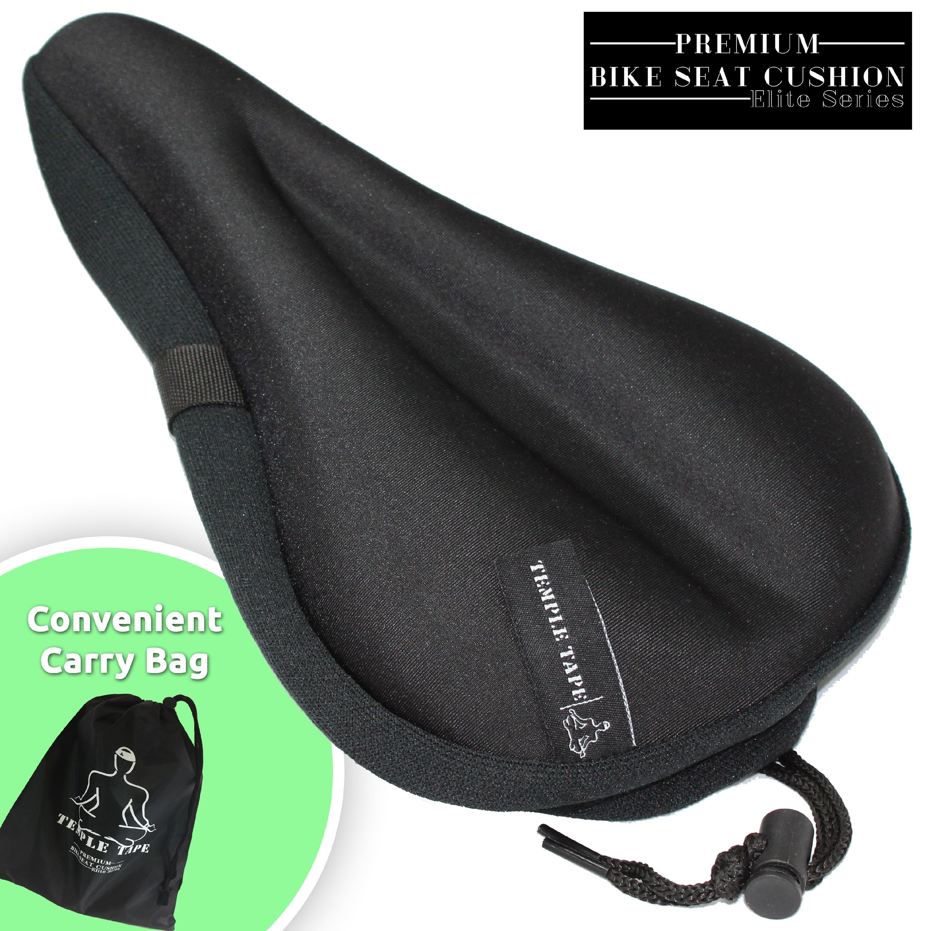 Gel Bike Saddle Cover for Wide Seat Soft Padded Bicycle Seat Cushion with Water Dust Resistant Cover for Men Women Indoor Exercise or Outdoor Cycling