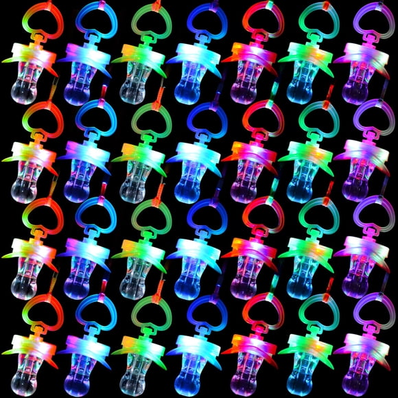 Collar de chupetes con iluminación LED, 48 unidades, para fiesta de Halloween