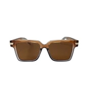 Quay Australia My Type Square Sunglasses Tan Clear Brown 46MM
