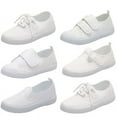 thumbnail image 2 of White Sneakers Canvas Shoes for Girls Boys Children School Student Dance gymnastics Casual Shoes Unisex sport white Shoes, 2 of 6