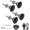 Black*4, variant on Aluminum Quick Release Fasteners, Quick Release Aluminum Latches, Quick Releases Lock, Touch Heavy-Duty Fasteners, Rust-Proof Flush Mount & Seamless Home DIY Elegance (Black*4)