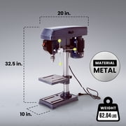 Master Mechanic 10-Inch Bench Mount Drill Press with 5 Speed 5/8 HP Motor