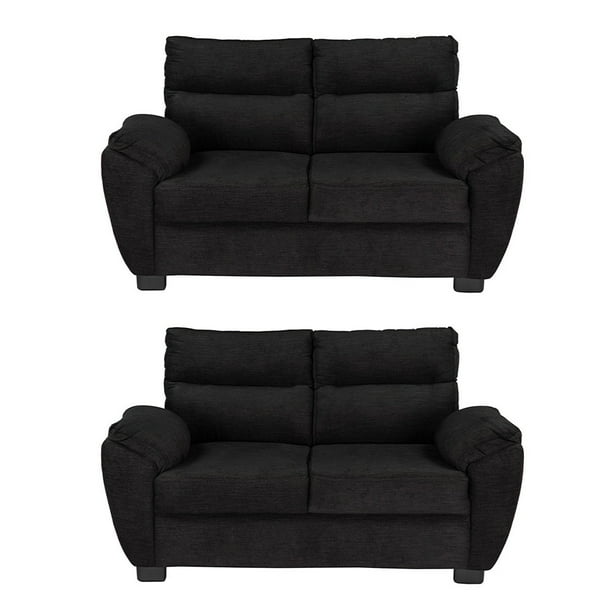 Sala 2-2 TRINITY Venecia ( 2 piezas Love Seat ) Negro
