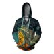 thumbnail image 3 of Sudadera con capucha y sudaderas con estampado de reptiles elegantes Ropa informal y versátil para hombre Sudadera con capucha cómoda Sudadera con capucha para hombre, 3 of 5